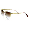 Trendy Womens Oversize Metal Engraved Cat Eye Sunglasses 9326