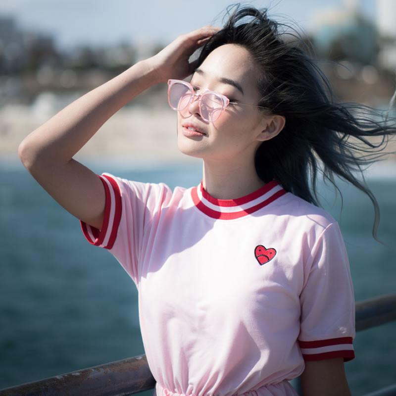 Modern Ultra Slim Rimless Pantos Flat Lens Sunglasses A393