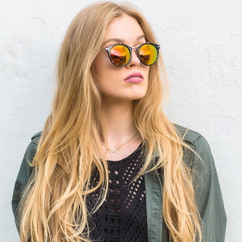 Black Silver Red Mirror