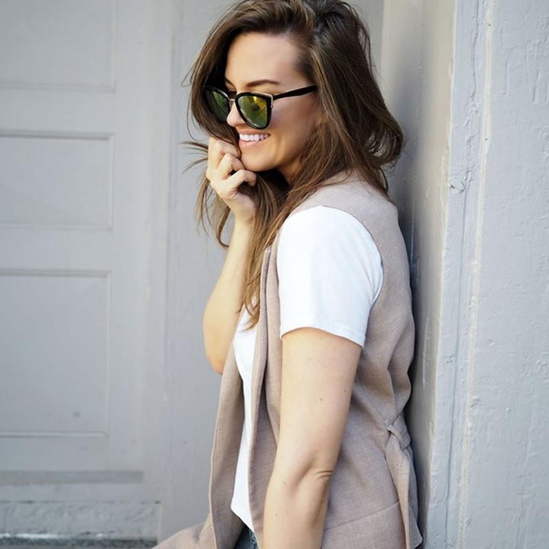 Gafas de sol tipo ojo de gato con lentes de espejo flash extragrandes para mujer A286