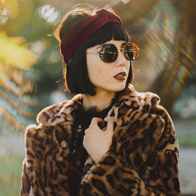 Gafas de sol retro con cubierta lateral redonda Steampunk Sidecar A766