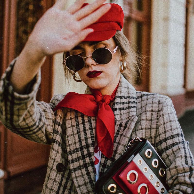 Gafas de sol retro de lentes planas Steampunk ovaladas de los años 1990 C477