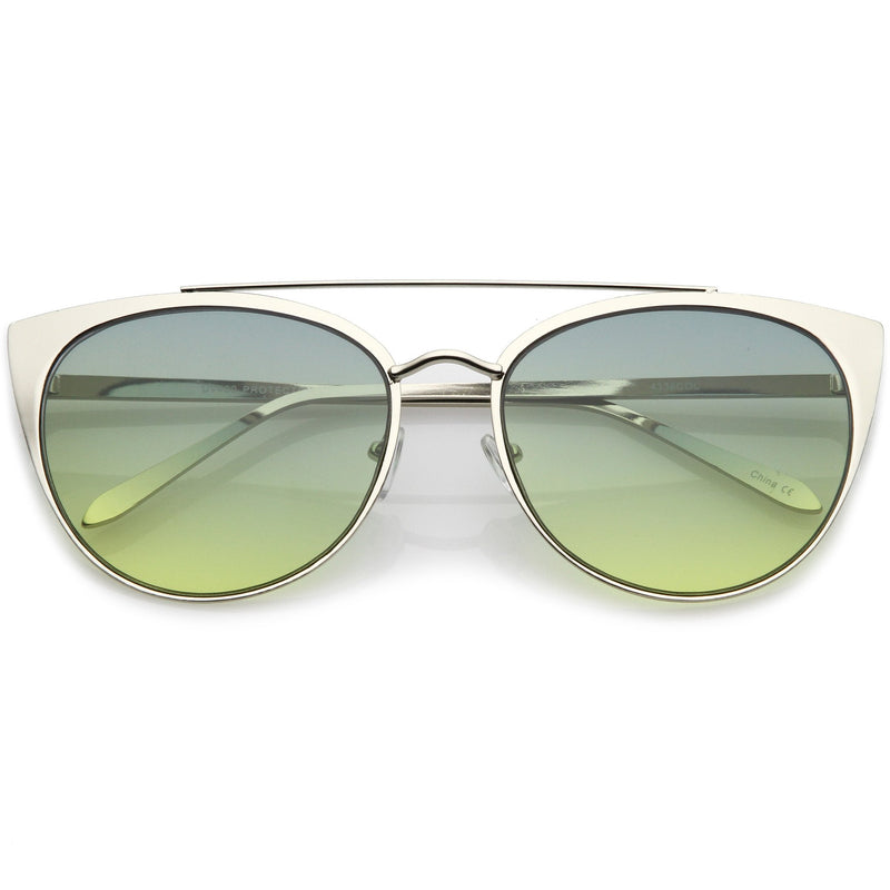 Gafas de sol estilo ojo de gato con corte láser de gran tamaño para mujer C207