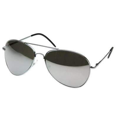 Oversize Retro Mirrored Lens Metal Aviator Sunglasses 1588 64mm