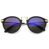 Vintage Steampunk Inspired Round Horned Rim Frame Sunglasses 8591