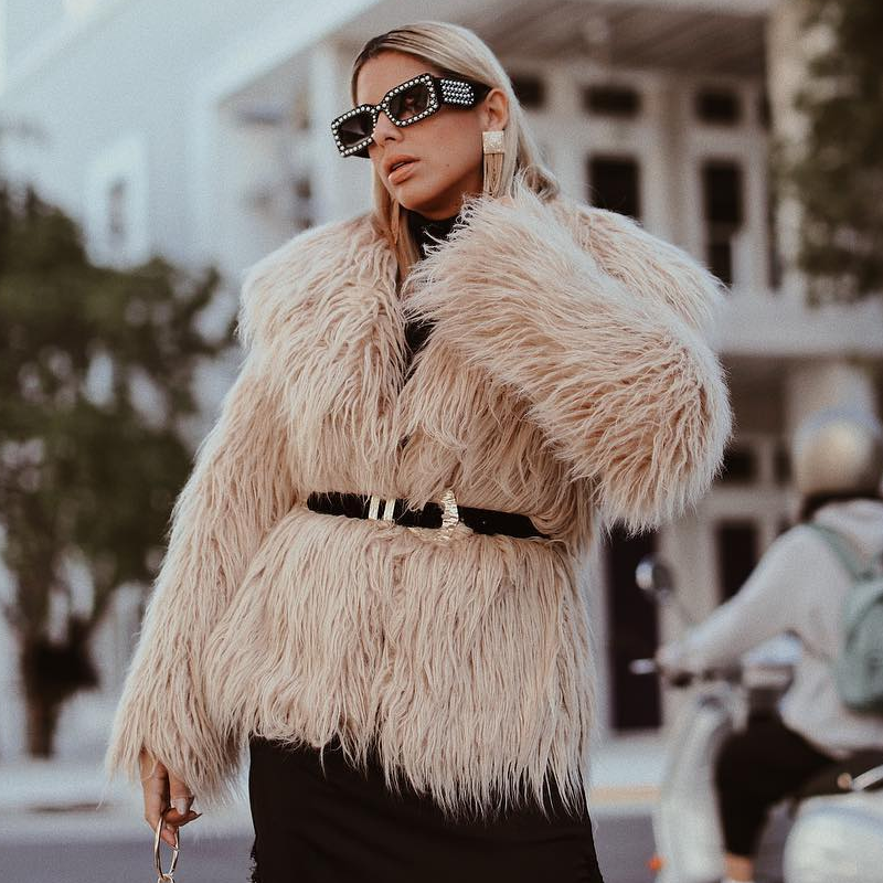 Gafas de sol retro rectangulares hechas a mano con diamantes de imitación C611