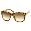Trendy Thick Frame Fashion Edge Cut Horned Rim Sunglasses 8914