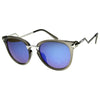 Women's Trendy Flash Mirror Lens Lightning Temple Sunglasses 9834