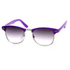 Retro Colorful Half Frame Horned Rim Sunglasses 8735