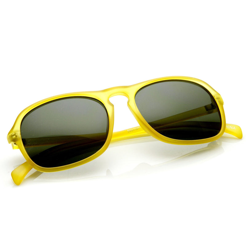 Gafas de sol de aviador cuadradas con ojo de cerradura mate de moda retro de moda 9177