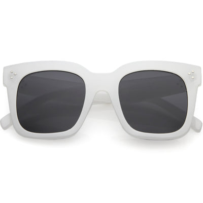 Bold Oversize Square Horned Rim Flat Lens Sunglasses A252