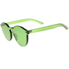 Rimless Monoblock Cut PC Color Lens Rimless Sunglasses A368