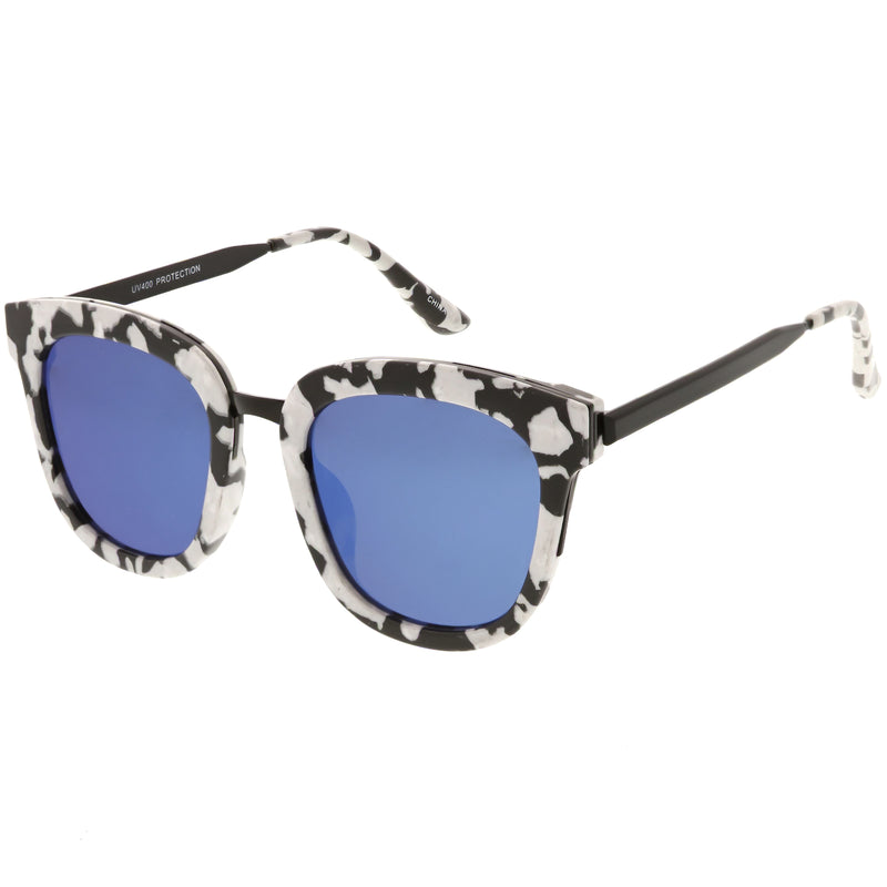 Black White Black Blue Mirror