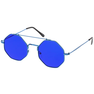 Modern Octagon Octagon Color Tone Flat Lens Sunglasses C351