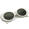 Women's Retro Disco Oval Clout Color Tone Lens Sunglasses 51mm C382