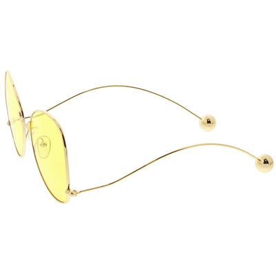 Women's Retro Oversize Butterfly Shape Color Tone Lens Sunglasses C443