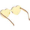 Women's Heart Shape Color Tone Monoblock Sunglasses C578