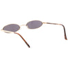 Small Retro 1990's Oval Metal Mirrored Lens Sunglasses C594