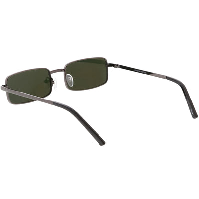 Retro Unisex Small Rectangle Mirrored Flat Lens Sunglasses C597