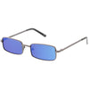 Retro Unisex Small Rectangle Mirrored Flat Lens Sunglasses C597