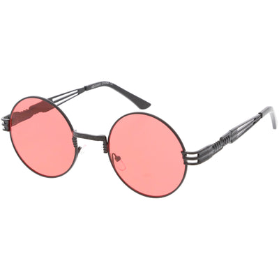 Vintage Steampunk Oversize Round Color Tone Sunglasses C664