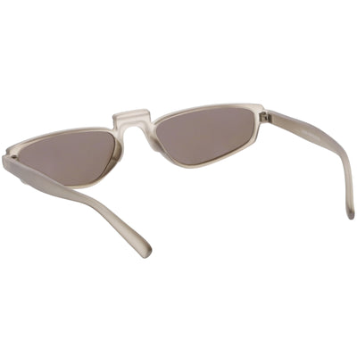 Women's Retro Modern Low Bridge Mirrored Lens Cat Eye Sunglasses C670