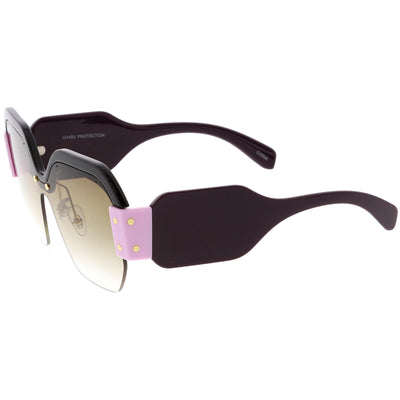 Women's Retro Modern Oversize Geometric Sunglasses C705