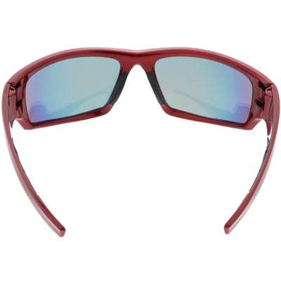 Action Sports TR-90 Sports Wrap Mirrored Lens Sunglasses C811