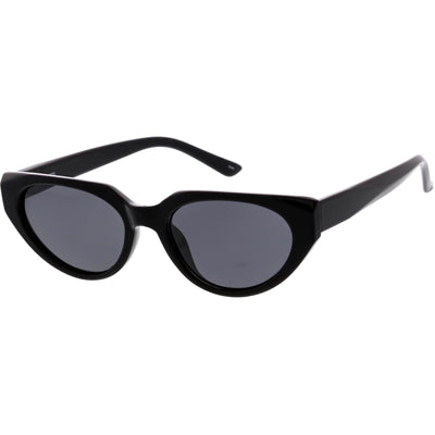 Polarized Neutral Colored Oval Lens Wide Arms Cat Eye Sunglasses C928