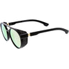 Retro Steampunk Side Vented Mirrored Lens Goggle Sunglasses C955