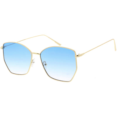 Women's Modern Geometric Thin Metal Frame Sunglasses C968