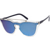 Futuristic Horned Rim Mono Flat Lens Shield Sunglasses C969