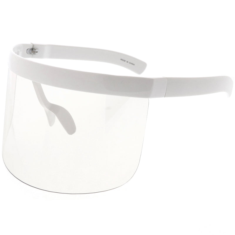 Visera de protección de lente transparente de luz azul con escudo PPE de seguridad de gran tamaño futurista D092