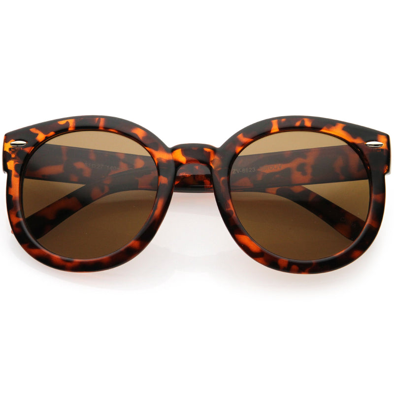 Gafas de sol de moda retro de gran tamaño redondas de diseñador para mujer 8623