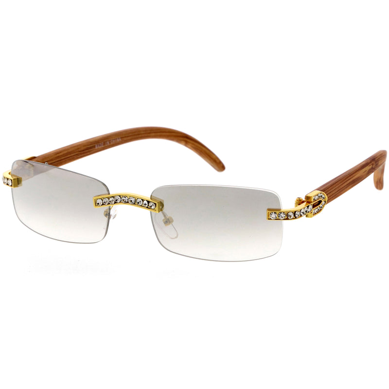 Gafas de sol cuadradas pequeñas decoradas con diamantes de imitación premium D126