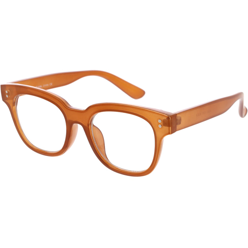 Gafas de luz azul transparente cuadradas con montura gruesa y atrevida D283