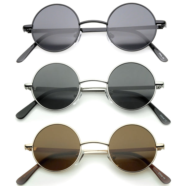 Retro 1970s Lennon Round Sunglasses 3 Pack - zeroUV