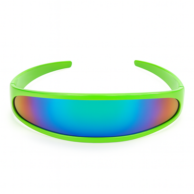 Gafas de sol retro futuristas de discoteca de los años 80 envolventes espaciales 8964