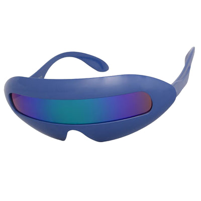 Gafas de sol envolventes con lentes espejadas retro futuristas Cyclops 9125