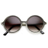 Gafas de sol redondas grabadas adornadas de metal premium de diseñador para mujer 9325