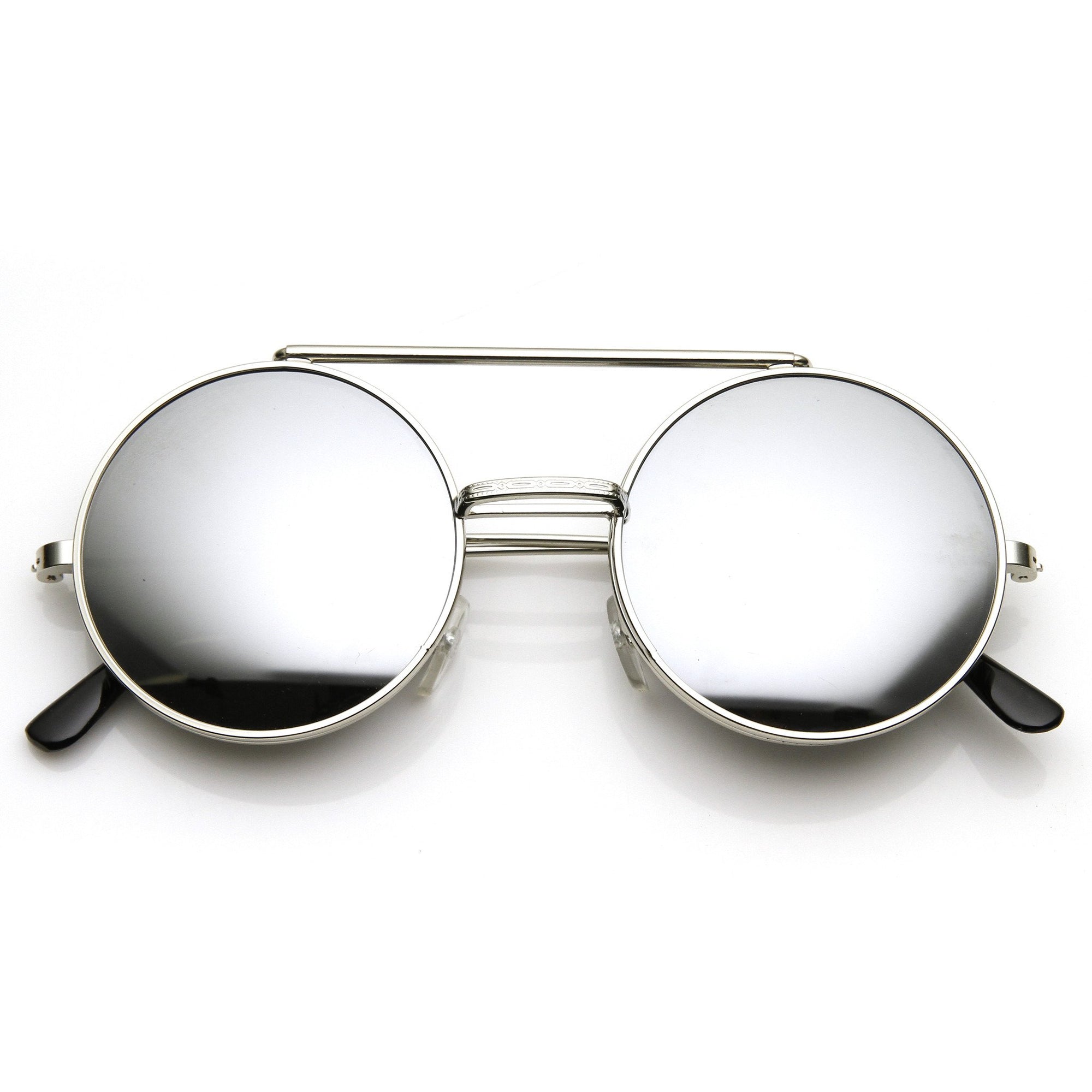 Fashion Flip Up Steampunk Sunglasses Men Round Vintage lens
