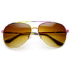 Maravillosas gafas de sol de aviador de metal para mujer con estampado de colores variados 9463