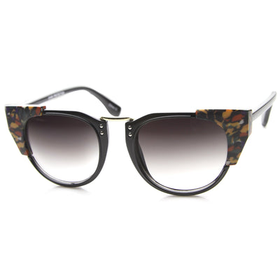 Gafas de sol Indie con parte superior plana y diseño de ojo de gato para mujer 9986