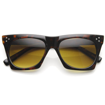 Gafas de sol estilo ojo de gato con borde de cuernos retro moderno para mujer 9136