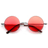 Gafas de sol retro hippie de metal Lennon con lentes de color redondo 8594