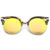 Gafas de sol tipo ojo de gato con lentes planas y montura redonda para mujer A153