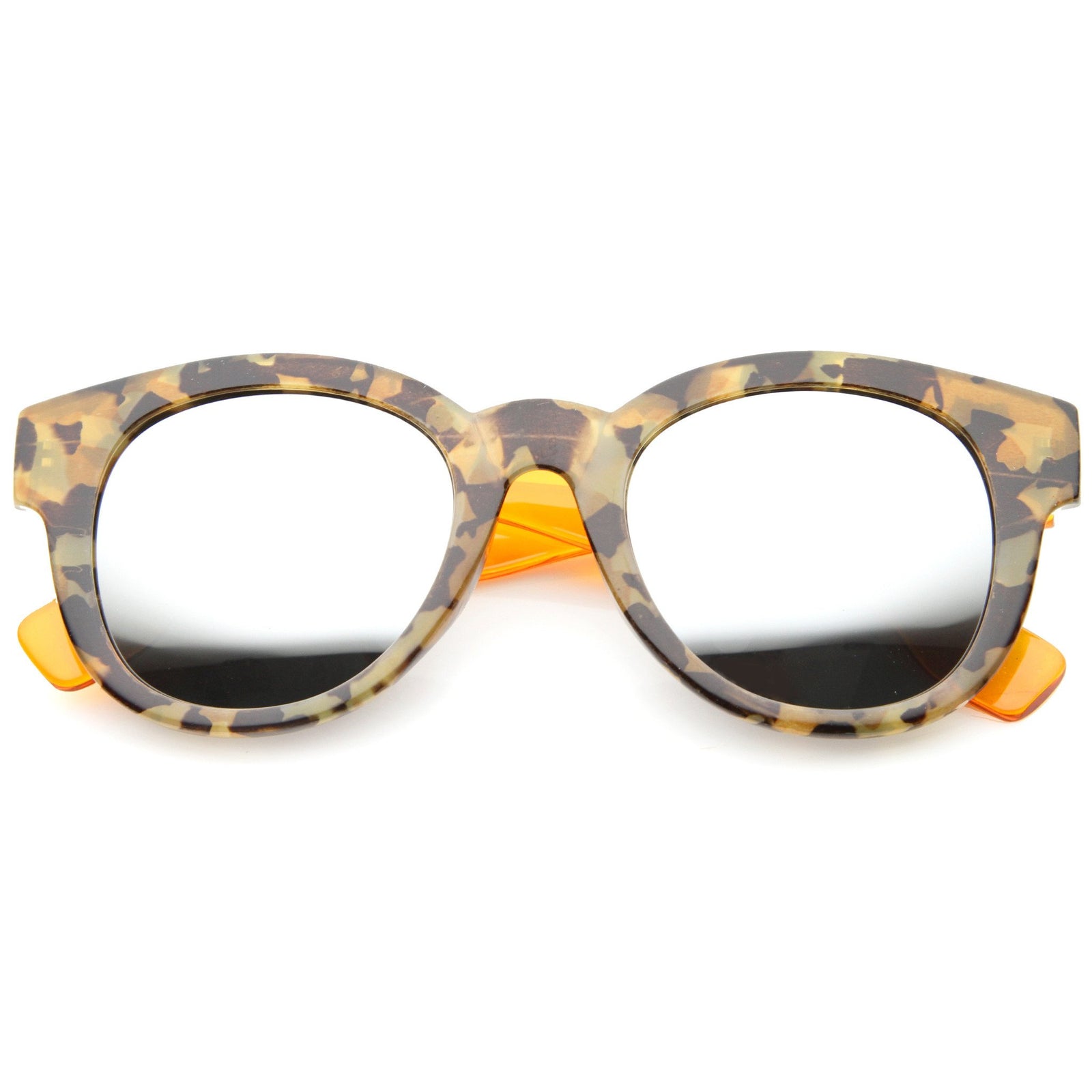 Tortoise Orange Silver Mirror