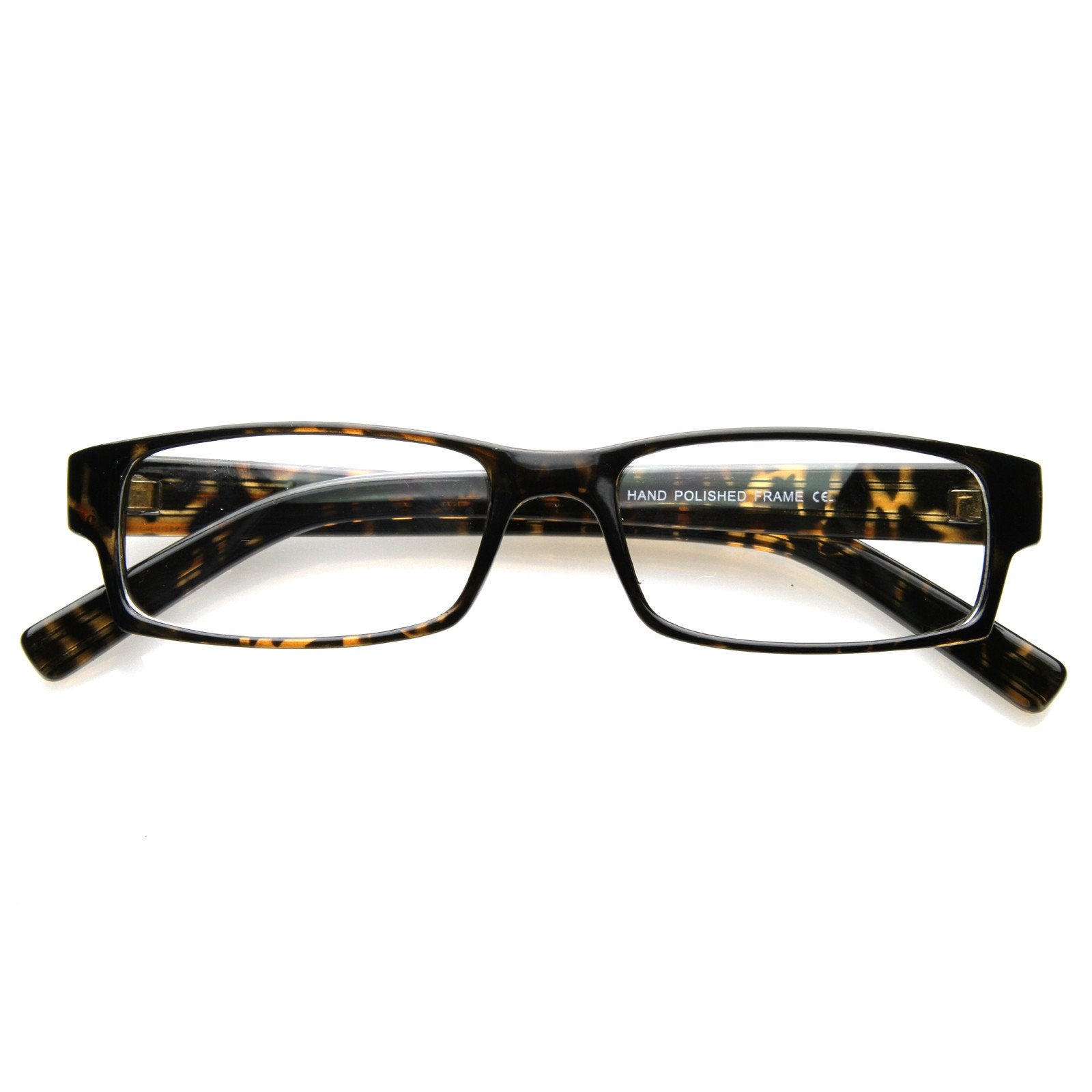 Classic Thin Rectangle Clear Lens RX Optical Glasses - zeroUV