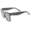 Gafas de sol con montura cuadrada y lentes de espejo planas de gran tamaño y atrevidas, 50 mm - A100