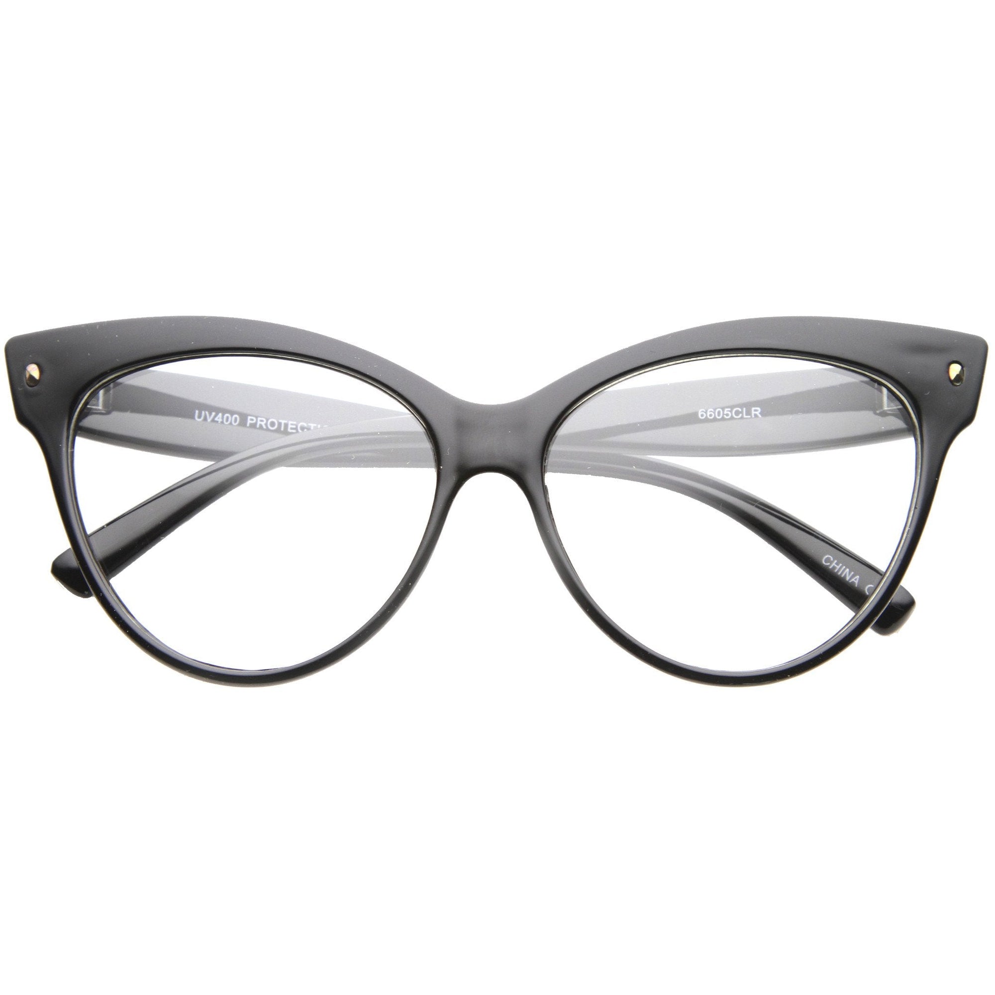Gafas retro con lentes transparentes estilo ojo de gato de los años 50 para mujer A099